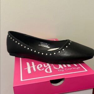 Corkys Black Studded Loafers